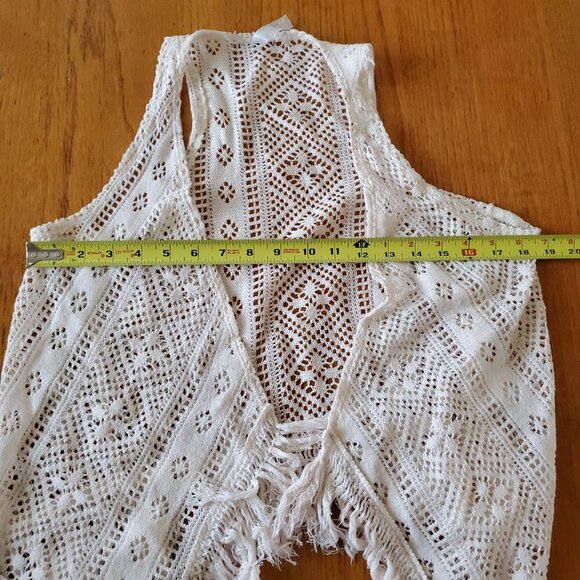 Knit Works Open Boho Cottage Core Open Vest - Picture 11 of 12